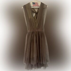Ark & Co. Sleeveless Tulle Dress in Chocolate | S EUC